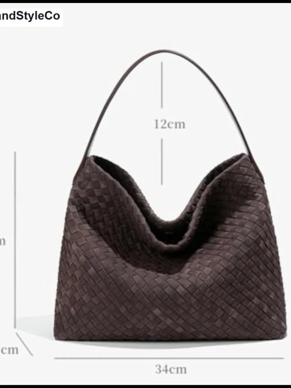 Woven Faux Suede Slouchy Hobo Bag with Detachable Strap